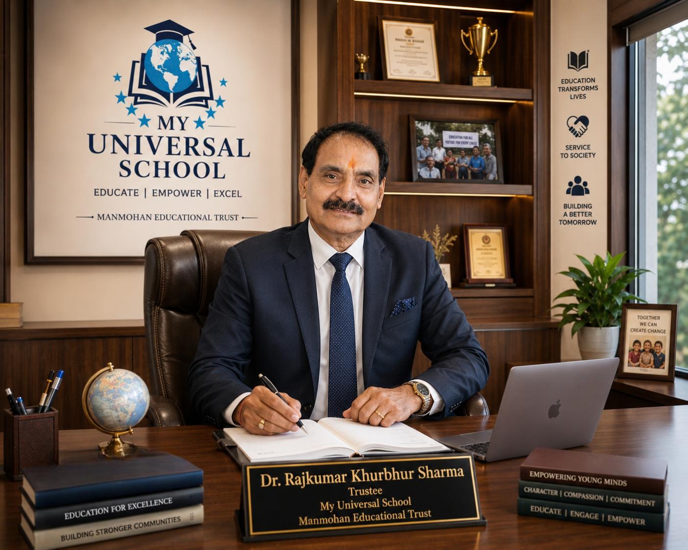 Dr. Rajkumar Khurbhur Sharma — Trustee, Manmohan Educational Trust